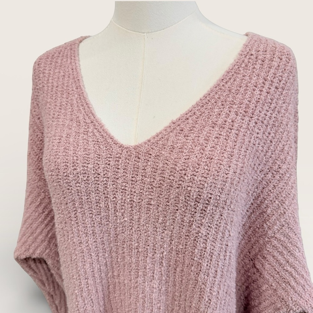 Eileen Fisher Women’s Organic Cotton Cashmere Fluff V-Neck Sweater Opal Pink NWT - Picture 10 of 13